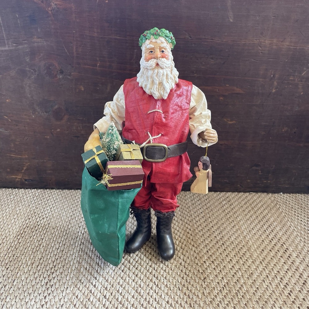 Vintage Possible Dreams by Clothique 10" Santa With Bag Of Toys 1986